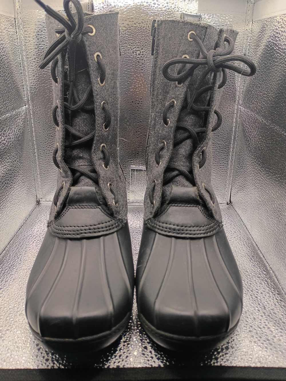 Michael Kors Lace-Up Waterproof Duck Boots - Picture 2 of 6